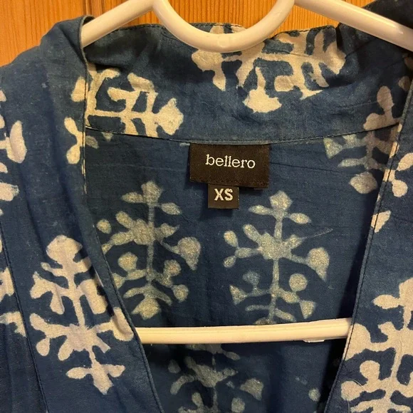 Indigo Blue Midi Dress in Indian Cotton - Picture 4 of 7